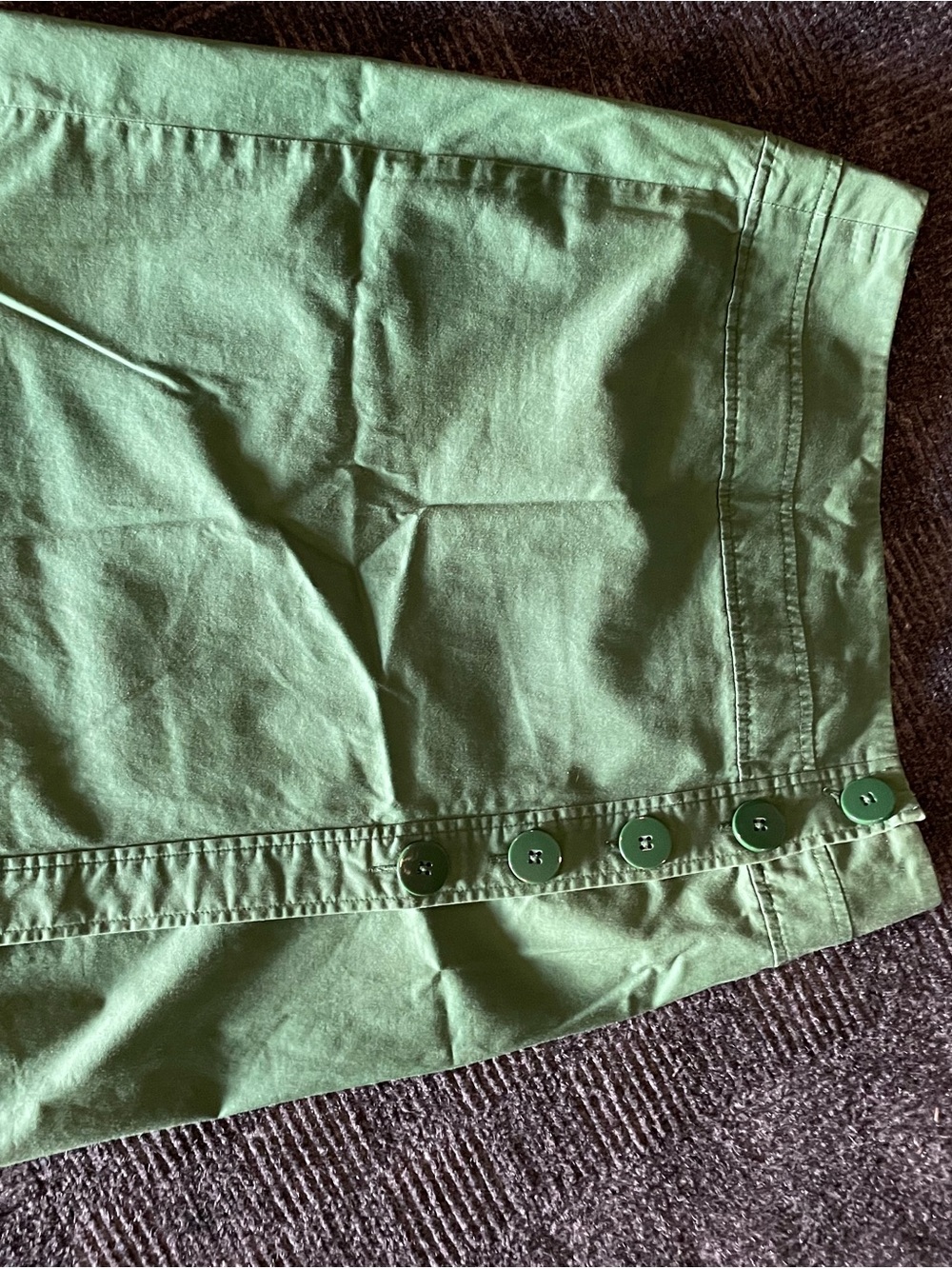 Talbots Green Pencil Skirt with Button Detail, size 6